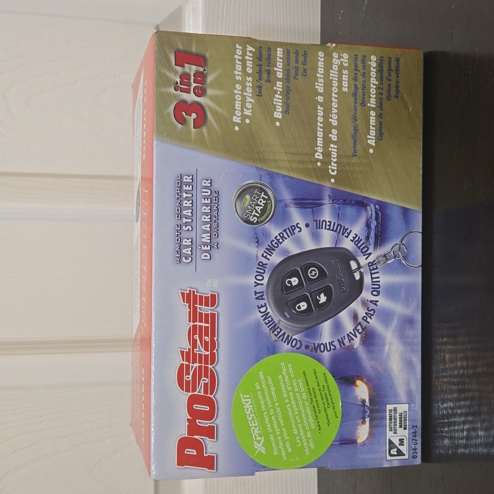 ProStart 4-button Remote Starter with Keyless Entry Remote and Alarm,car,